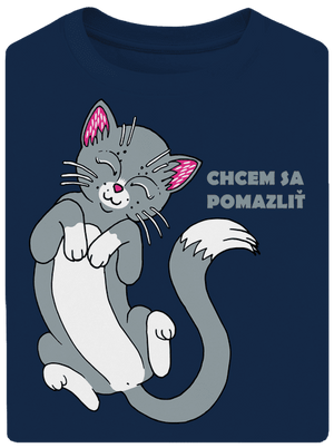 Chcem sa pomazliť unisex tričko oversized Midnight Blue