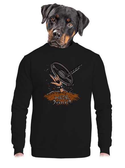 Metal detector unisex mikina bez kapucne Black