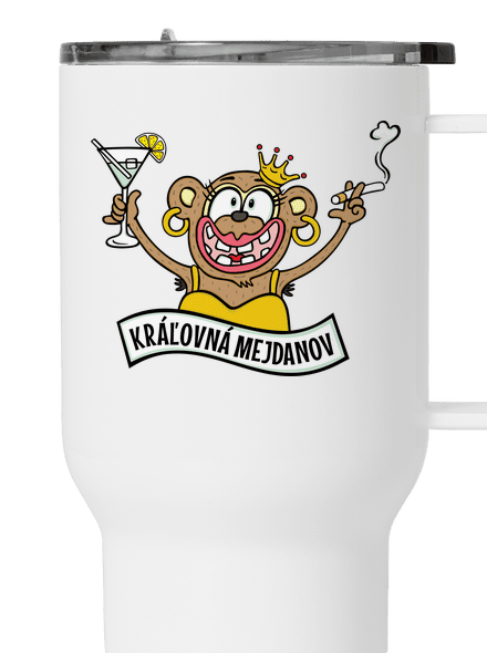 Kráľovná mejdanov termohrnček White