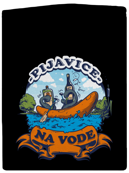 Pijavice na vode pánska mikina na zips Black