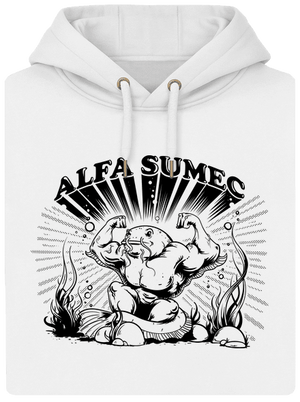 Alfasumec unisex mikina premium Snowwhite