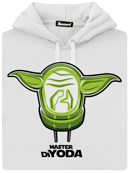 Mistr DiYoda dámska mikina klokanka White