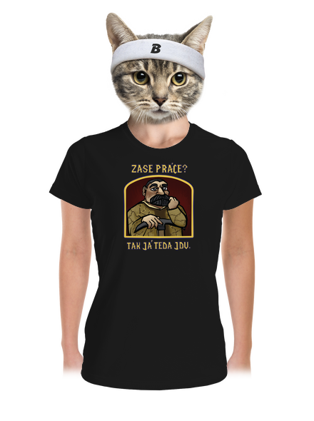 Zase práce? dámske športové tričko Black
