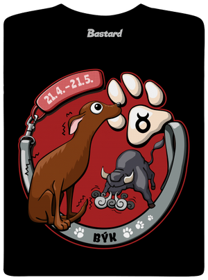 Psí horoskop: Býk detské tričko Black