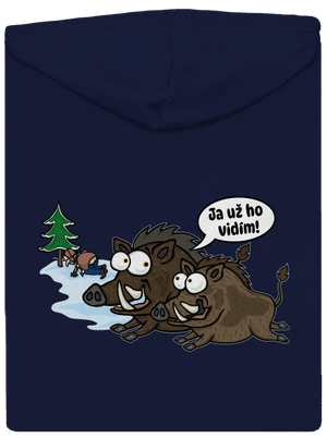 Ja už ho vidím pánska mikina na zips Navy