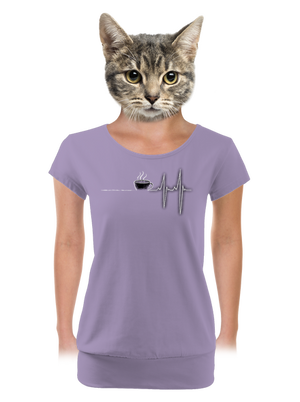 Coffee help dámske tričko s lemom Lavender