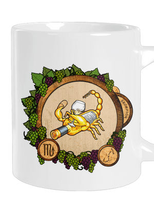 Vínny horoskop: Škorpión veľký hrnček White