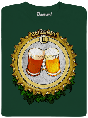 Pivný horoskop: Blíženec pánske tričko Bottle Green