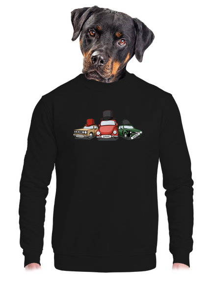Traja veteráni unisex mikina bez kapucne Black