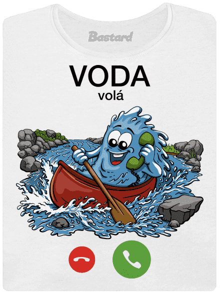 Voda volá dámske tričko prémium White