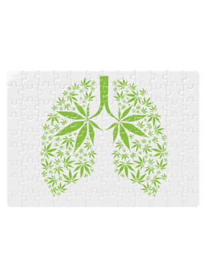 Ganja pľúca puzzle White
