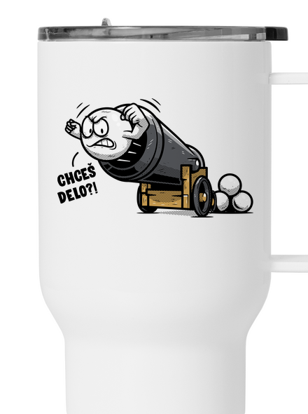 Chceš delo? termohrnček White