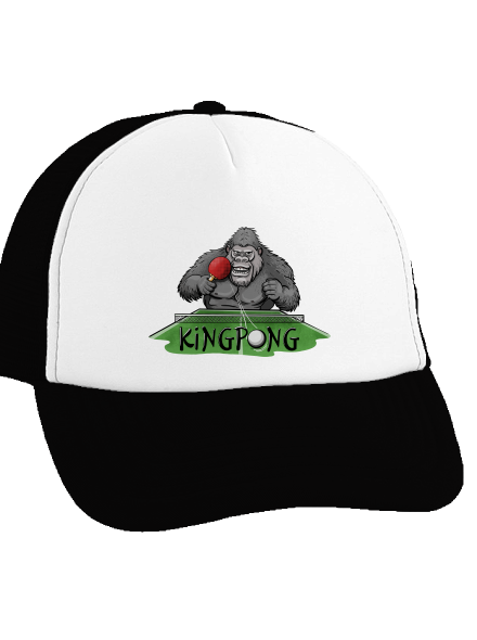 King pong šiltovka truckerka Black cap