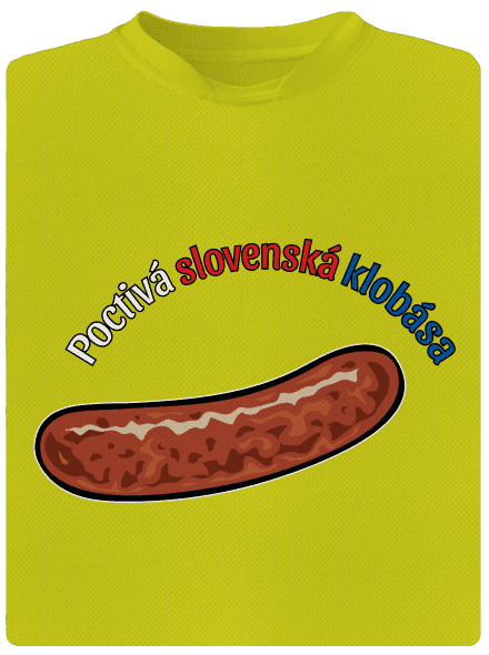 Poctivá buchta a klobása pánske športové tričko Neon Yellow