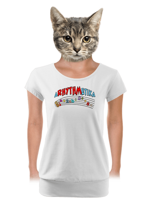 Arhythmetika dámske tričko s lemom White