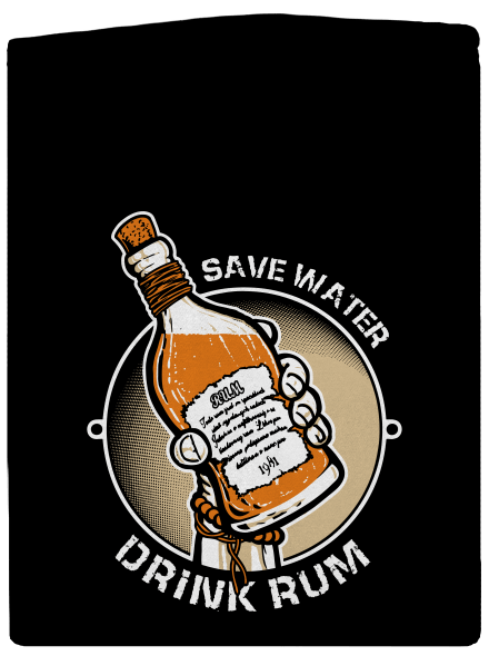 Save water pánska mikina na zips Black