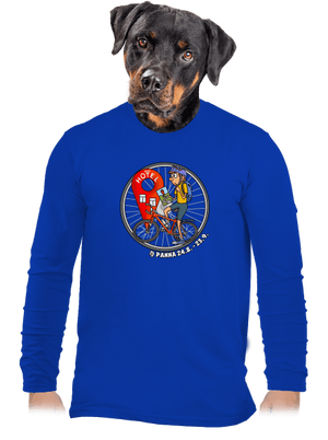 Cyklistický horoskop: Panna pánske dlhý rukáv Royal Blue