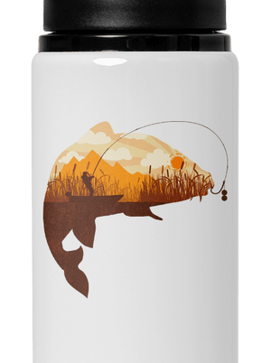 Kapitálny úlovok flaša na vodu White