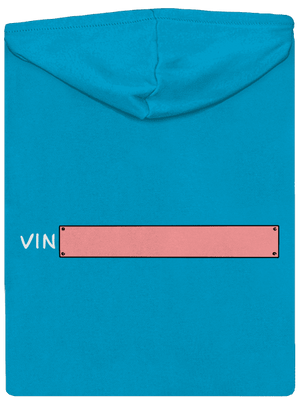 Osobný VIN kód dámska mikina na zips Blue Atol