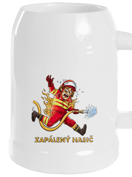 Zapálený hasič a hasička polliter White