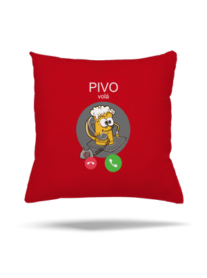 Pívo volá vankúš Red
