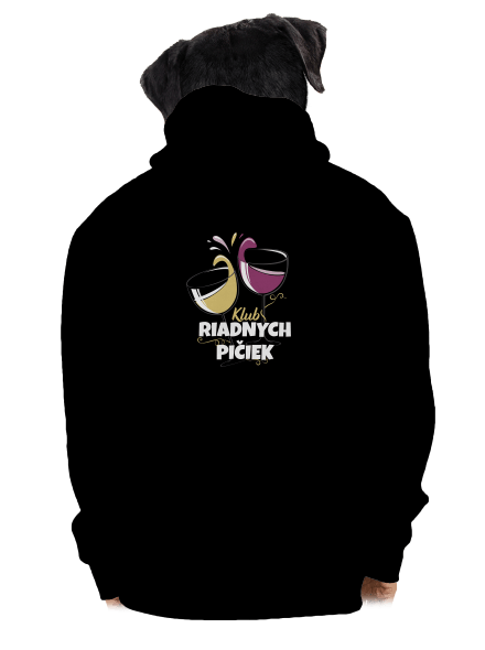 Klub riadnych pičiek pánska mikina na zips Black