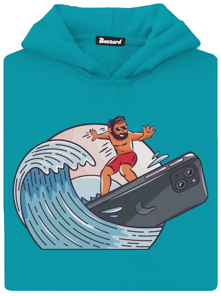 Som surfer detská mikina klokanka Hawaiian Blue