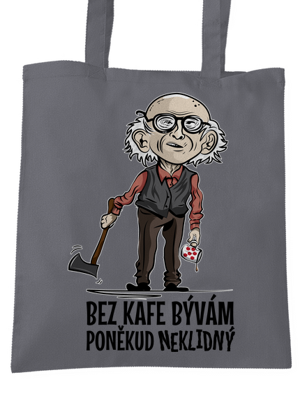 Neklidný bez kafe taška Graphite grey