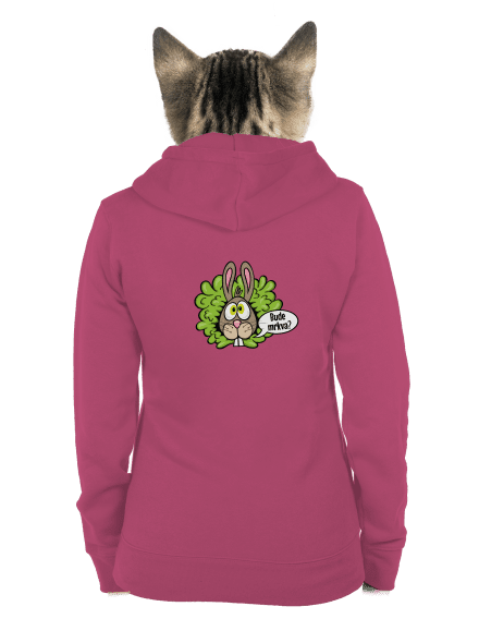 Vitamíny pre zajačikov dámska mikina na zips Magenta