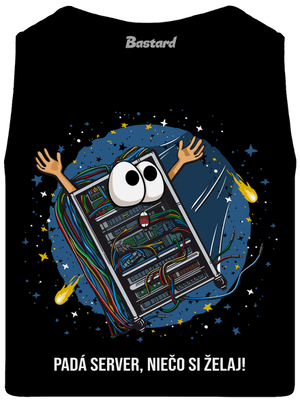 Padá server pánske tielko Black