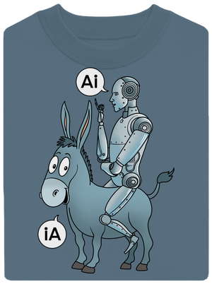 Somár a AI unisex mikina bez kapucne Nordic Blue