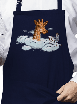 Žirafa v oblakoch zástera Navy