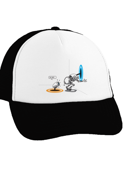 Portal šiltovka truckerka Black cap