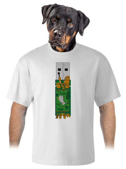 USB city unisex tričko oversized White