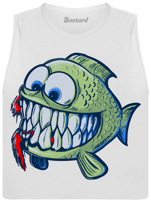 Hladná rybka dámske tielko voľné White