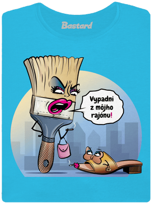 V cudzom rajóne dámske tričko s lemom Blue Atol