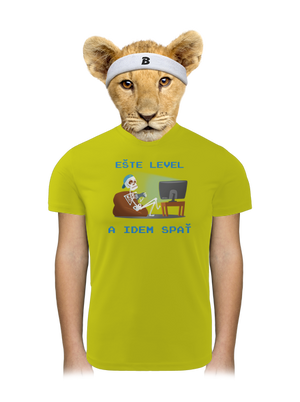 Ešte level detské športové tričko Neon Yellow