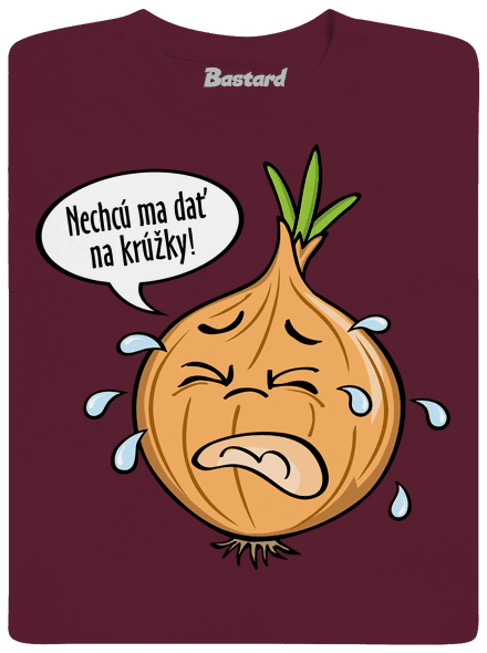 Cibuľa na krúžky detské tričko Burgundy