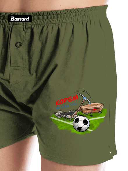 Kopem za svoj tím pánske trenky Khaki