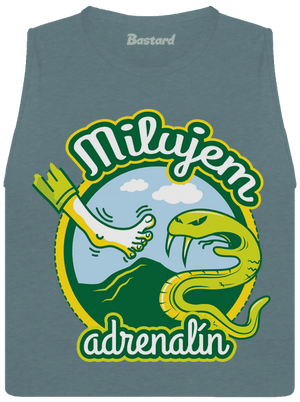 Milujem adrenalín dámske tielko voľné Heather Deep Teal