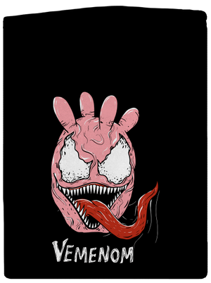 Vemenom pánska mikina na zips Black