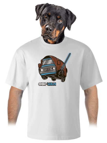 Obi Van unisex tričko oversized White
