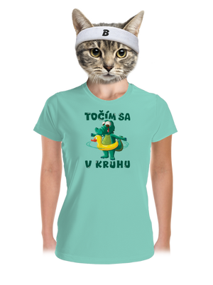 Točím sa v kruhu dámske športové tričko Mint Mal