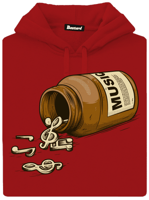 Music Pills dámska mikina klokanka Red Mal