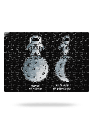 Polčlovek na polmesiaci puzzle White