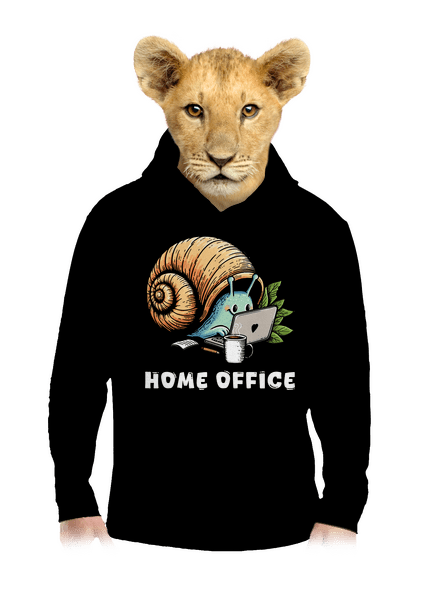 Slimákov home office detská mikina klokanka Black