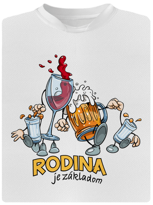 Rodina je základom pánske športové tričko White