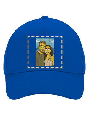 Simpsonovi z vlastnej fotky šiltovka baseballka Bright Royal