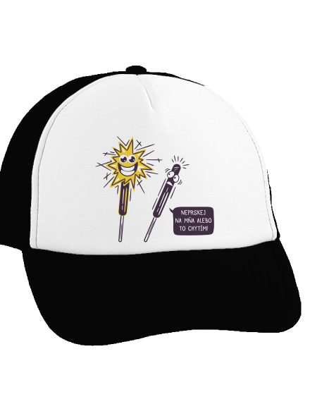 Prskavky šiltovka truckerka Black cap