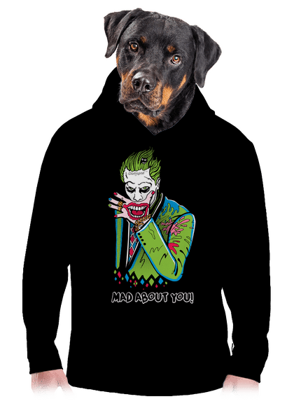 Joker a Harley pánska mikina klokanka Black